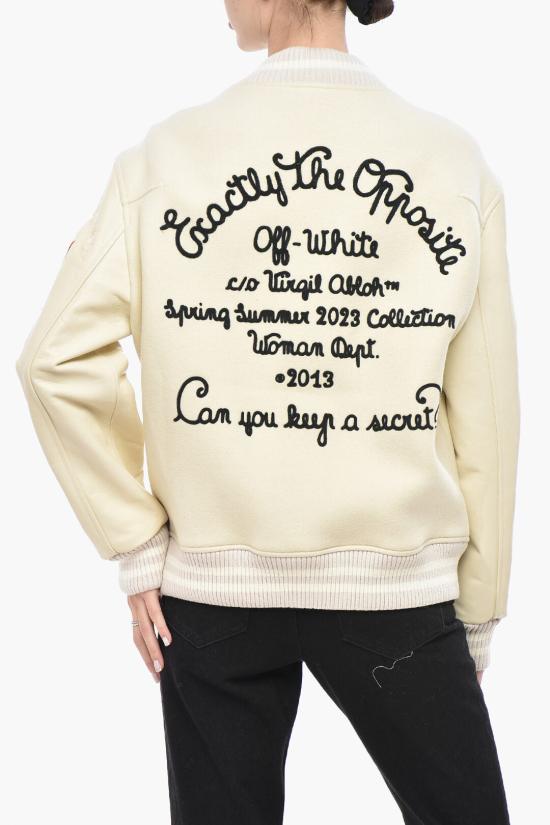  오프화이트 봄버 자켓 OWEK003S23FAB0020484 White - OFF WHITE
