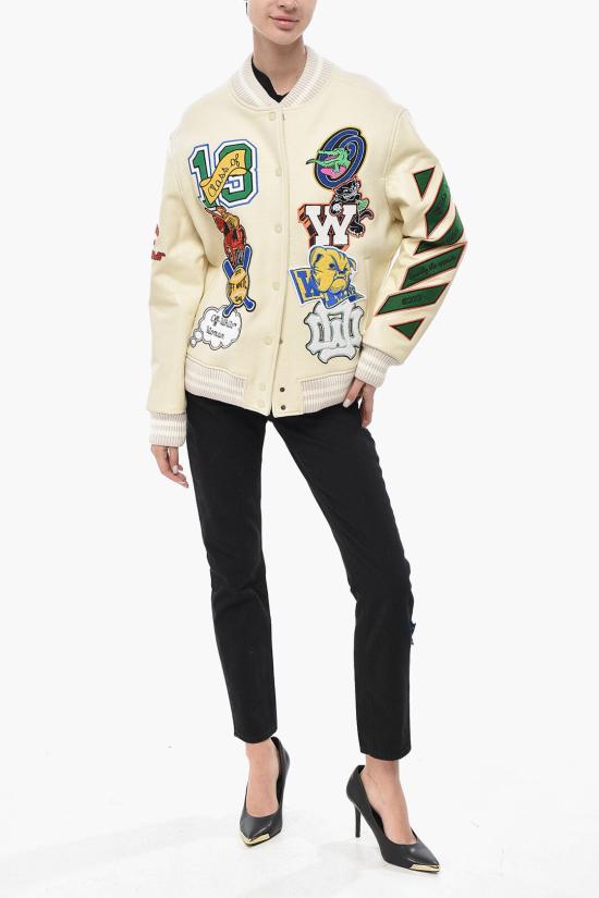  오프화이트 봄버 자켓 OWEK003S23FAB0020484 White - OFF WHITE