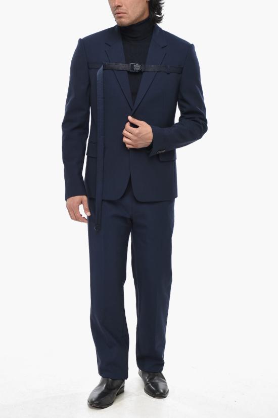 오프화이트 수트 자켓 OMEN081F23FAB0014747 Blue - OFF WHITE