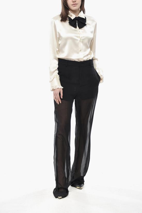  블루마린 스트레이트 팬츠 P522P164A N0990 Black - BLUMARINE