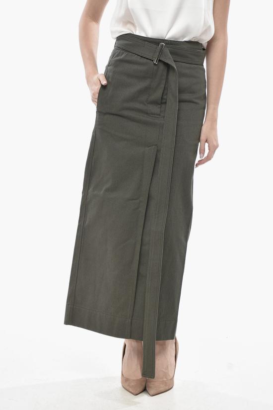  사 수 파이 롱 스커트 W23204 GC 0750 Military Green