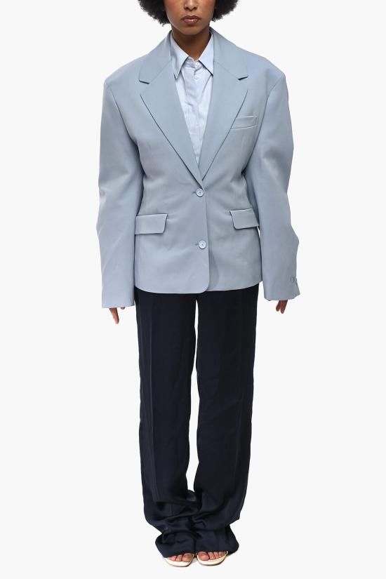  오프화이트 수트 자켓 OWEF118F23FAB0024040 Light blue - OFF WHITE