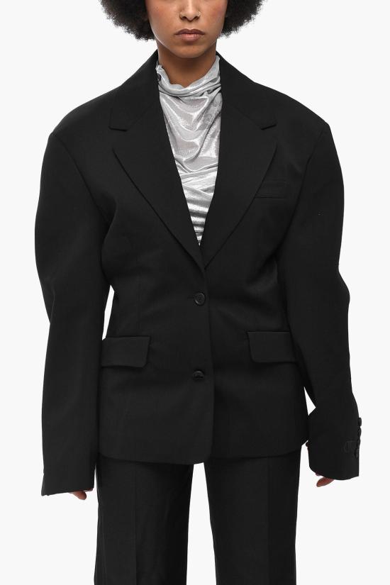  오프화이트 수트 자켓 OWEF118F23FAB0021010 Black