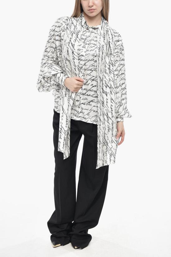  발망 블라우스 EF1HT020VH61 GAB White - BALMAIN