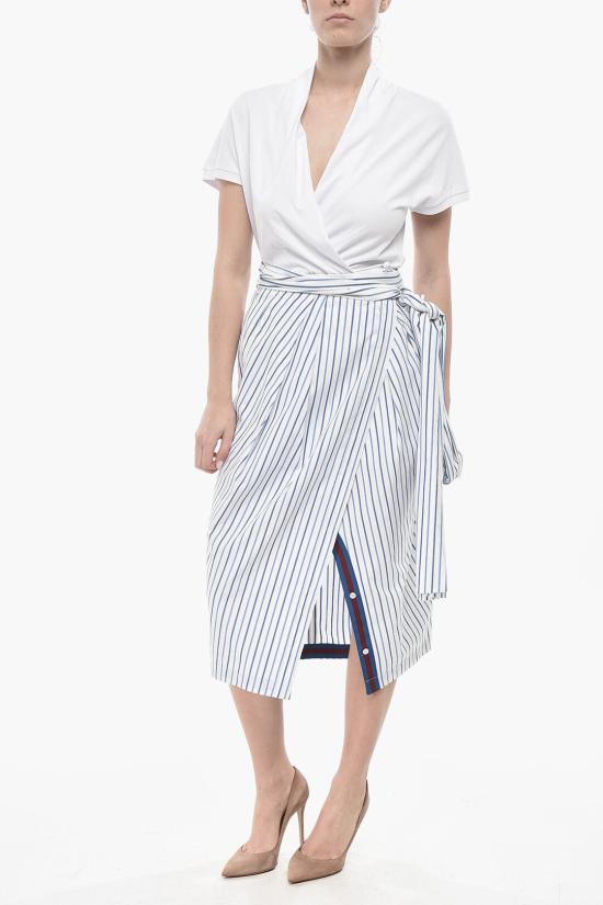  드리스 반 노튼 롱 스커트 0108268254 514 Light blue - DRIES VAN NOTEN