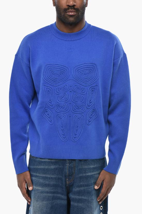  오프화이트 스웨터 OMHE155S23KNI0026969 Blue