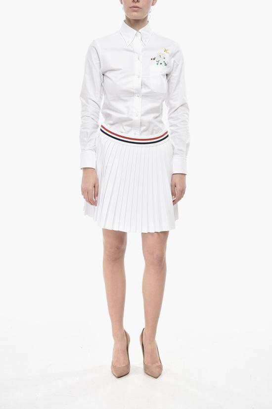  톰브라운 숏 스커트 FKK139AY5502 100 White - THOM BROWNE