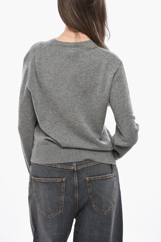  토템 클랙식 V넥 니트 252WRT0432YA0016 074 Gray - TOTEME