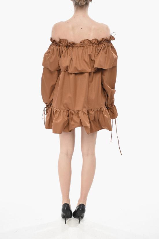  생로랑 숏 원피스 820312Y3A992498 Brown - SAINT LAURENT