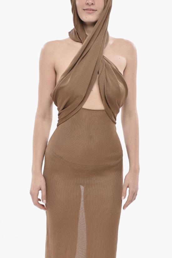  생로랑 롱 원피스 741940Y76CX2520 Brown - SAINT LAURENT