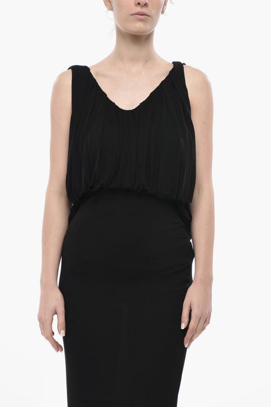  생로랑 롱 원피스 734799Y5G981000 Black - SAINT LAURENT