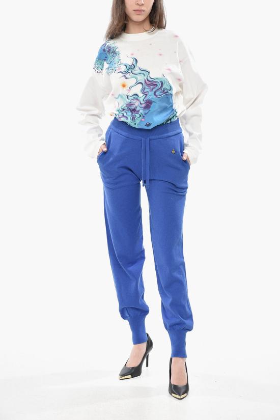  비비안웨스트우드 로고 밴드 데님 스트레이트 팬츠 3802000Q Y0010 K401 Blue - VIVIENNE WESTWOOD
