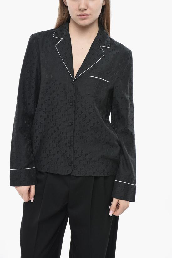  오프화이트 셔츠 OWGE016F23FAB0021010 Black