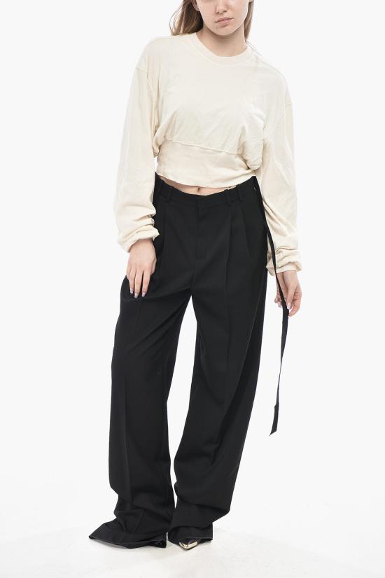  릭 오웬스 긴팔 티셔츠 DS01E3225 BHNDB 21 White - RICK OWENS