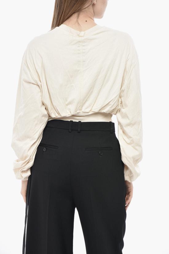  릭 오웬스 긴팔 티셔츠 DS01E3225 BHNDB 21 White - RICK OWENS