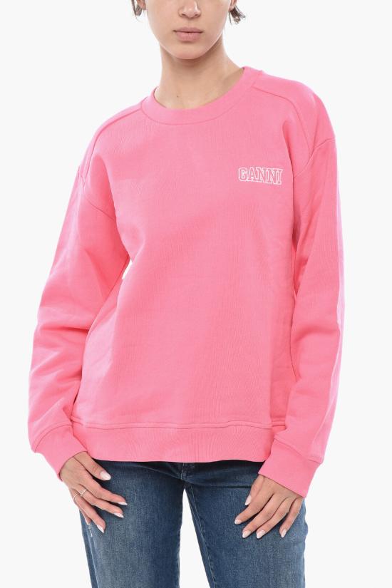  가니 로고 크루넥 스웨트셔츠 T3379393 Pink