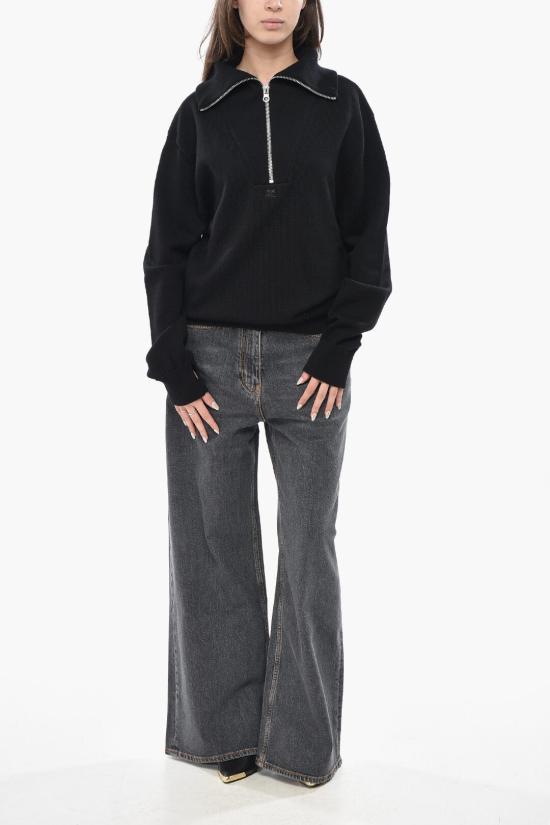  쿠레쥬 스웨터 324MPU171FI0036 9999 Black - COURREGES