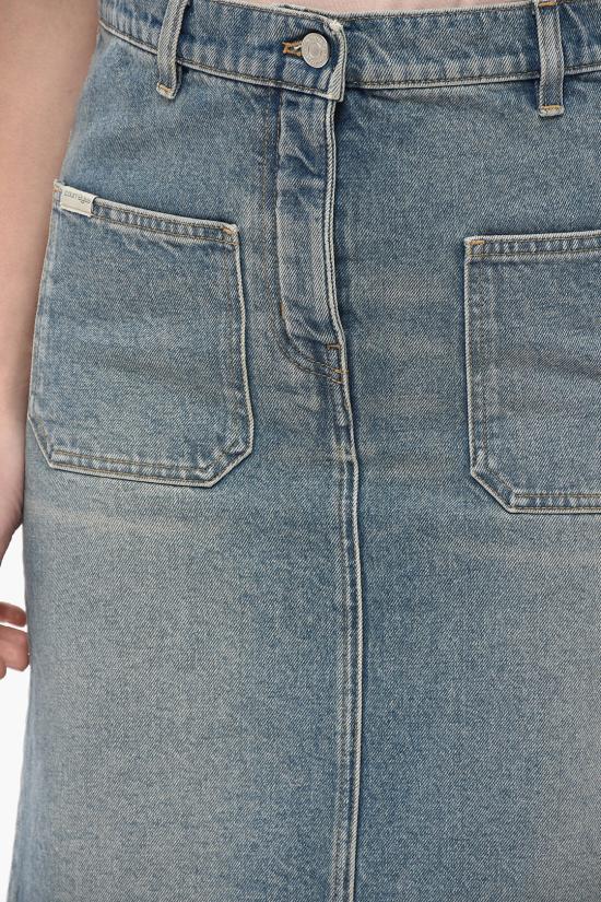  쿠레쥬 데님 스커트 324DJU183DE0033 7052 Light blue - COURREGES