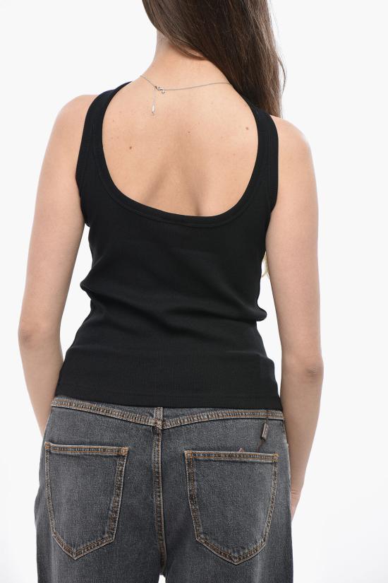  쿠레쥬 민소매 티셔츠 224JTO301JS0121 9999 Black - COURREGES