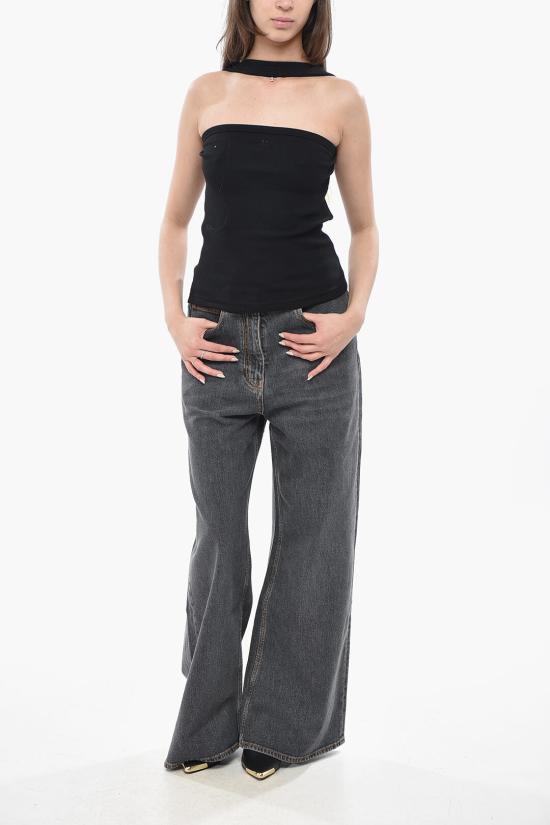  쿠레쥬 민소매 티셔츠 224JTO301JS0121 9999 Black - COURREGES