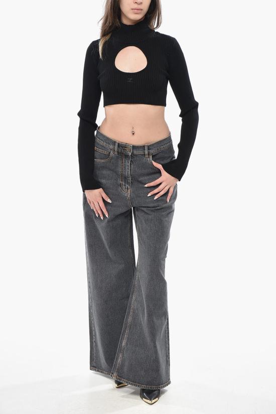  쿠레쥬 터틀넥 423MPU122FI0001 9999 Black - COURREGES