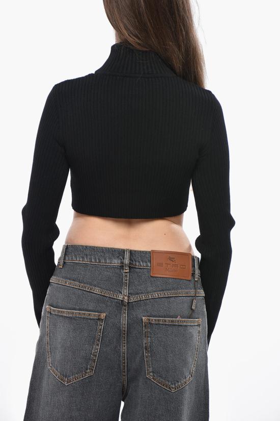  쿠레쥬 터틀넥 423MPU122FI0001 9999 Black - COURREGES