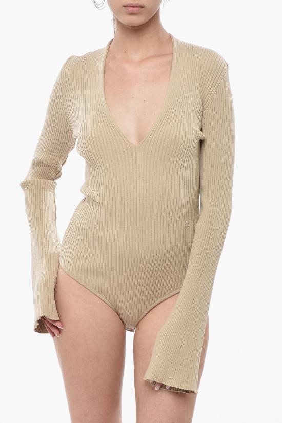  쿠레쥬 바디수트 티셔츠 224MBD072FI0001 1007 Beige
