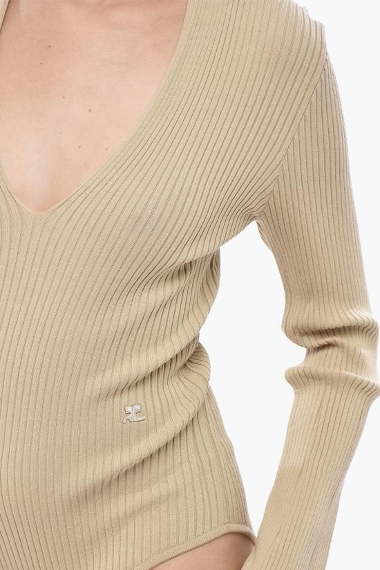  쿠레쥬 바디수트 티셔츠 224MBD072FI0001 1007 Beige - COURREGES