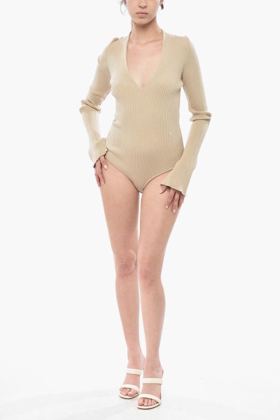  쿠레쥬 바디수트 티셔츠 224MBD072FI0001 1007 Beige - COURREGES