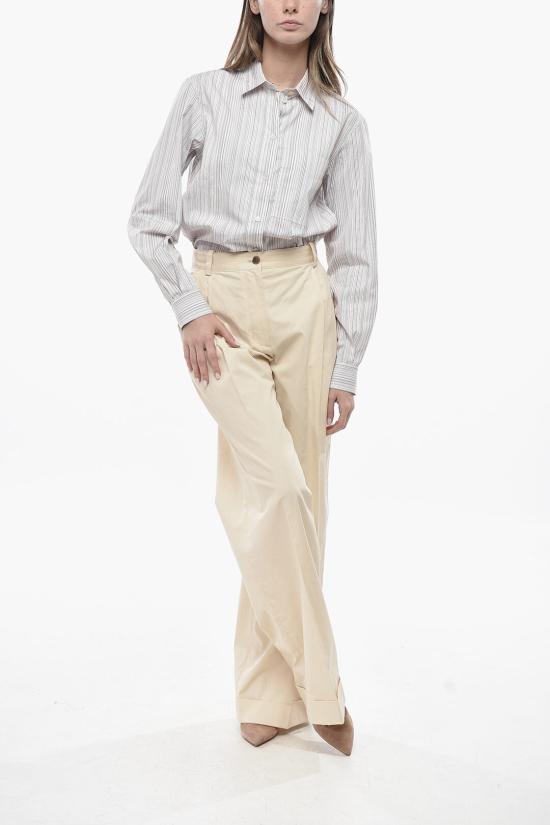  메종키츠네 스트레이트 팬츠 MW01103WW0102 P205 White - MAISON KITSUNE