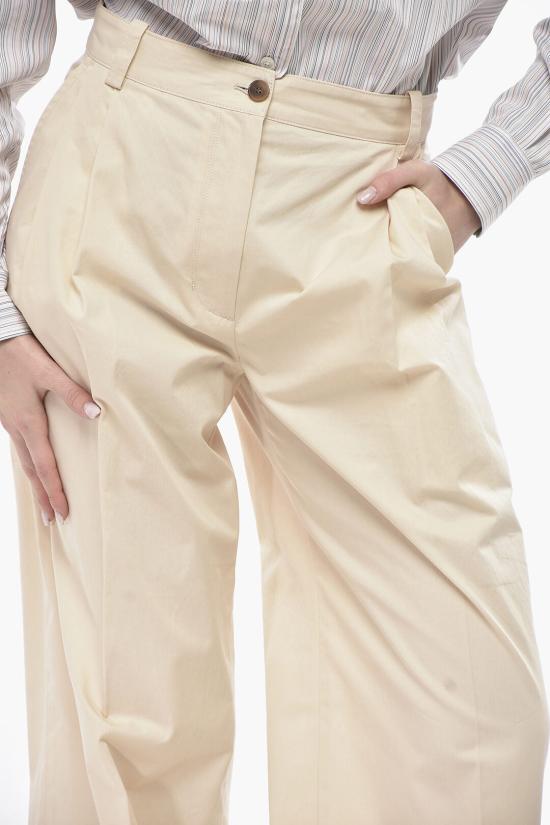  메종키츠네 스트레이트 팬츠 MW01103WW0102 P205 White - MAISON KITSUNE