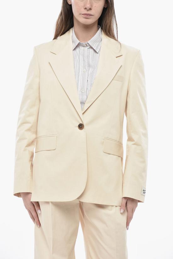  메종키츠네 수트 자켓 MW02108WW0102 P205 White