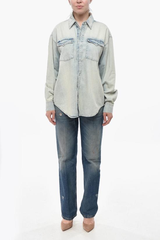 리던 데님 셔츠 12701WOSDNSH SUNFADEDBL Light blue - RE/DONE