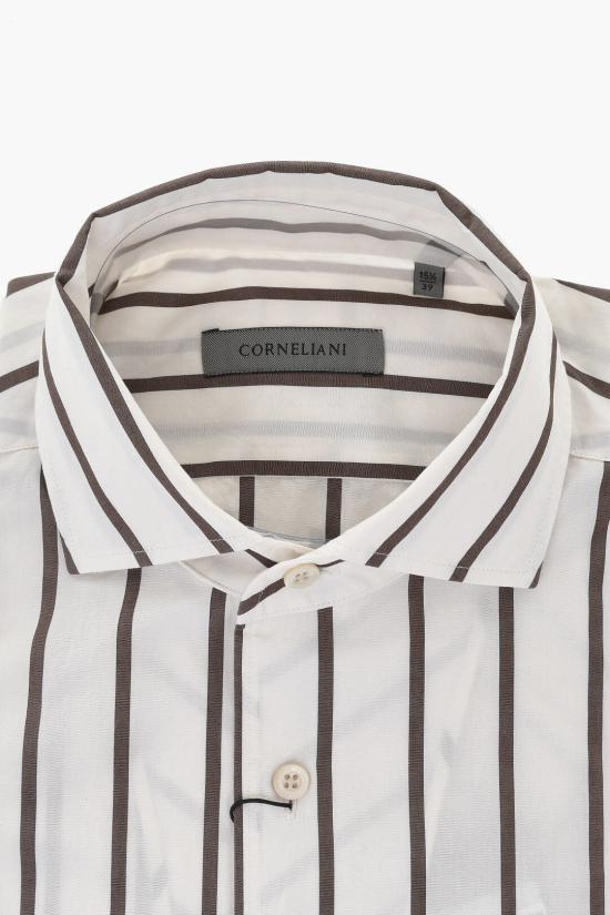  꼬르넬리아니 긴팔 셔츠 85P126 0111423 080 Brown - CORNELIANI