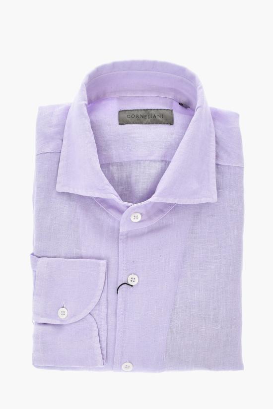  꼬르넬리아니 긴팔 셔츠 91PS01 3120252 043 Violet