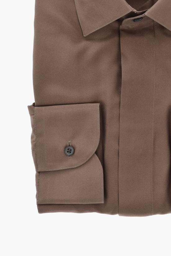  꼬르넬리아니 긴팔 셔츠 93P960 9391906 030 Brown - CORNELIANI
