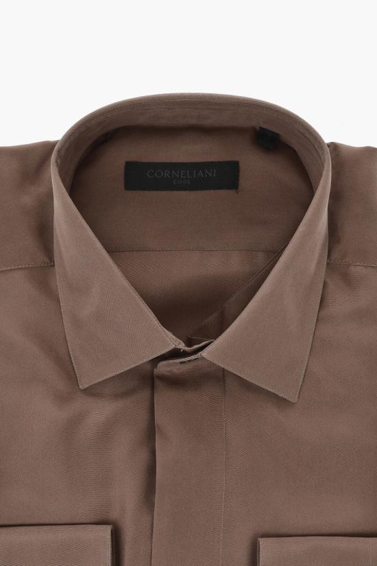  꼬르넬리아니 긴팔 셔츠 93P960 9391906 030 Brown - CORNELIANI