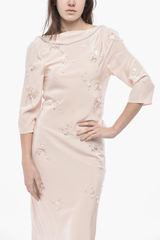  베르나데트 롱 원피스 HS25RTWMDRESSPEAEMB F79 Pink - BERNADETTE