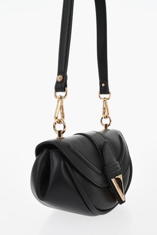  베르사체 비르투스 레더 스몰 숄더백 1020089 1A16004 1B00V Black - VERSACE