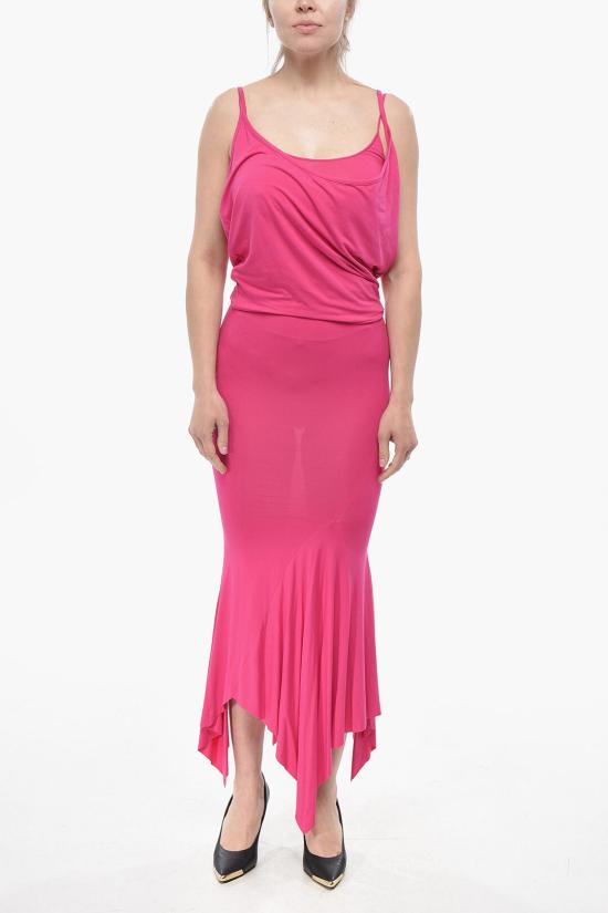  디 아티코 롱 원피스 247WCM121 J045 698 Pink