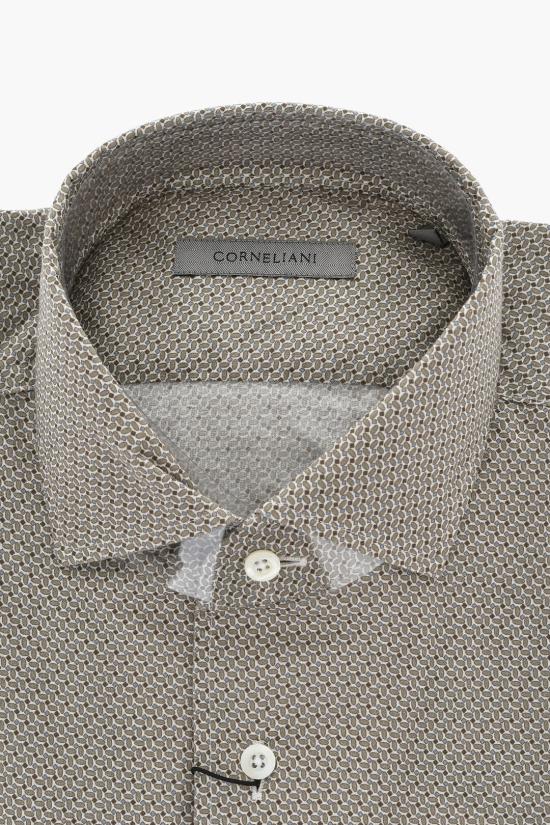  꼬르넬리아니 긴팔 셔츠 91P126 3111909 030 Brown - CORNELIANI