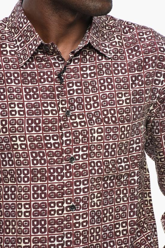  꼬르넬리아니 긴팔 셔츠 91PH01 3111964 040 Burgundy - CORNELIANI