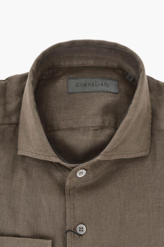  꼬르넬리아니 긴팔 셔츠 91PS01 3120252 030 Brown - CORNELIANI