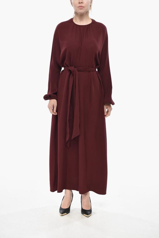  슈퍼 블론드 롱 원피스 COLLAR DRESS J MARRONE Burgundy