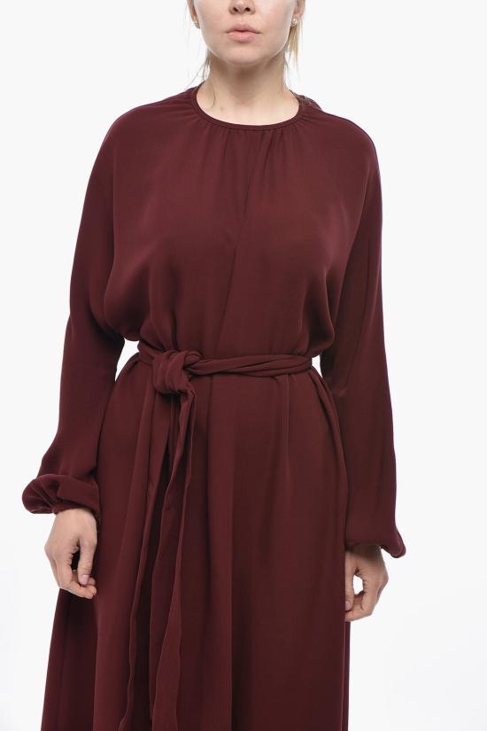  슈퍼 블론드 롱 원피스 COLLAR DRESS J MARRONE Burgundy - SUPER BLOND
