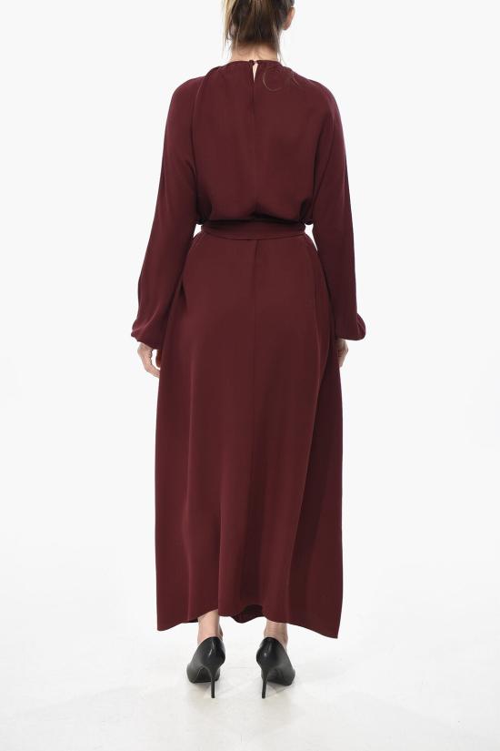  슈퍼 블론드 롱 원피스 COLLAR DRESS J MARRONE Burgundy - SUPER BLOND