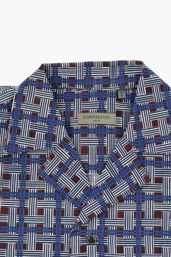  꼬르넬리아니 긴팔 셔츠 91IH04 3111966 001 Blue - CORNELIANI