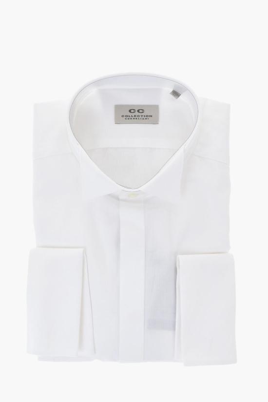  꼬르넬리아니 긴팔 셔츠 91PX16 3161160 028 White