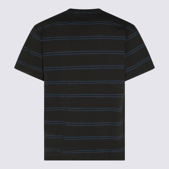 26FW 칼하트 WIP 반팔 티셔츠 I036855 3SIGD BERT STRIPE GRAPHITE CURACAO GARMENT DYED DOM - CARHARTT WIP