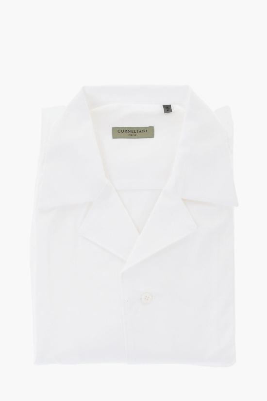  꼬르넬리아니 긴팔 셔츠 91IH04 3111614 028 White